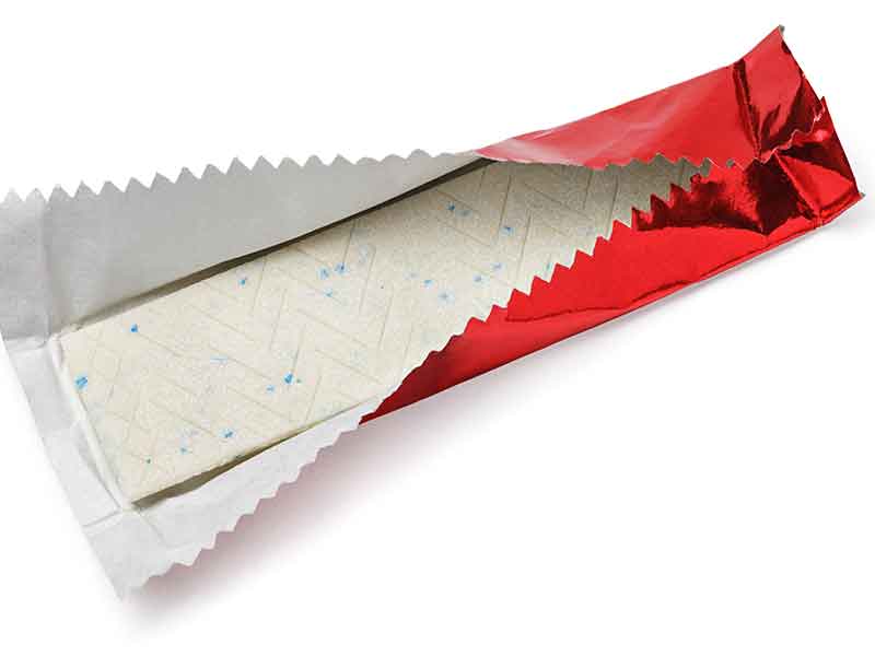 Einzeln verpackter Kaugummi aus Polyisobutylen