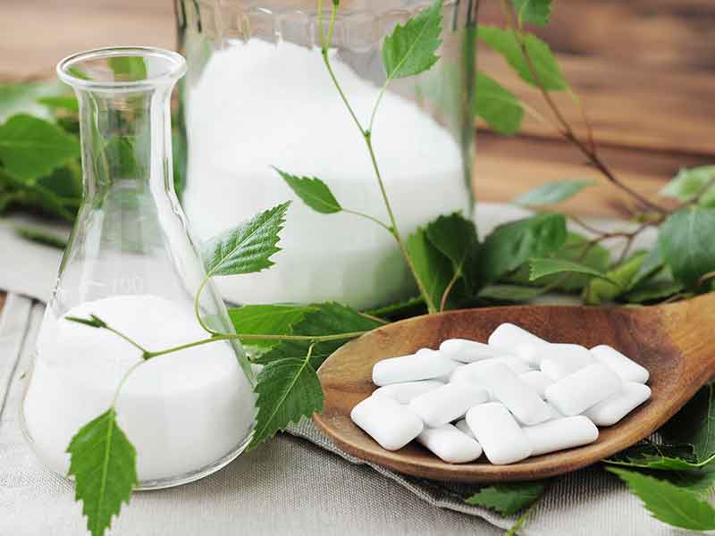 Gumbase Zutaten, Kaugummi und frische Minze