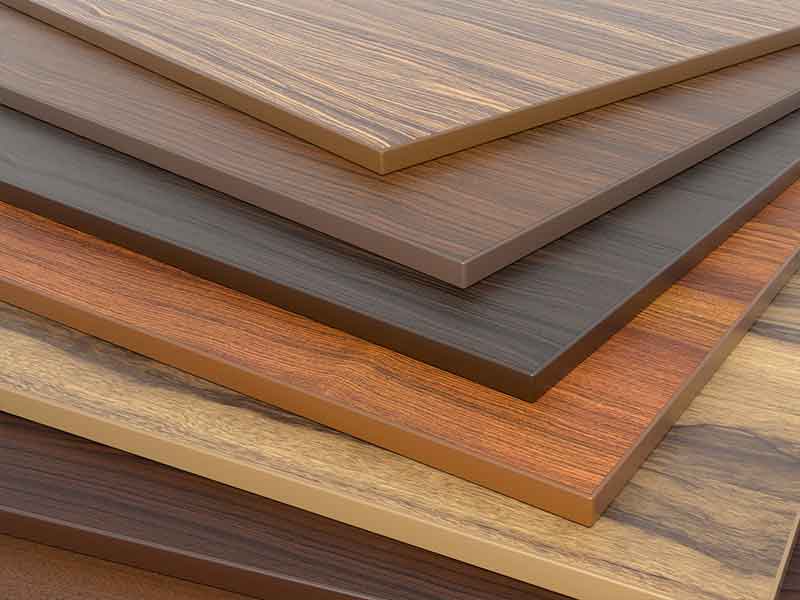 Verschiedene Laminate als Beispiel für Kalander-Aufbereitungssysteme
